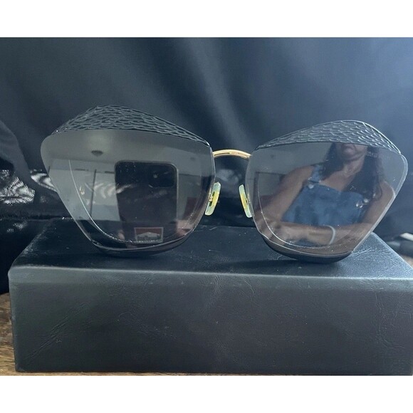 Miu Miu black and Gold frame sunglasses SMU 01X 67 15 06F -0A7 140 2N Made Italy main image 14